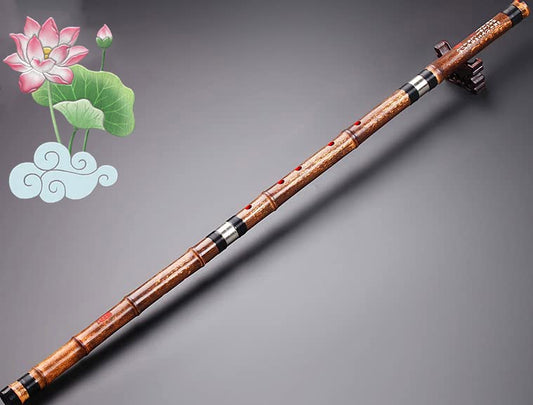 LANDTOM Performers' Level/Professional 3-section Purple Bamboo Xiao Flute - (Right-Handed）