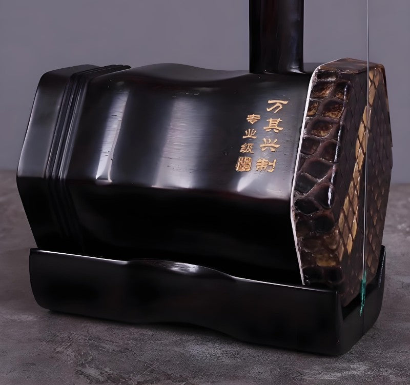 Wan Qixing(万其兴古月琴坊) Ebony Wood(黑檀) Erhu H205 – Professional Chinese Fiddle for Beginners & Intermediate Players