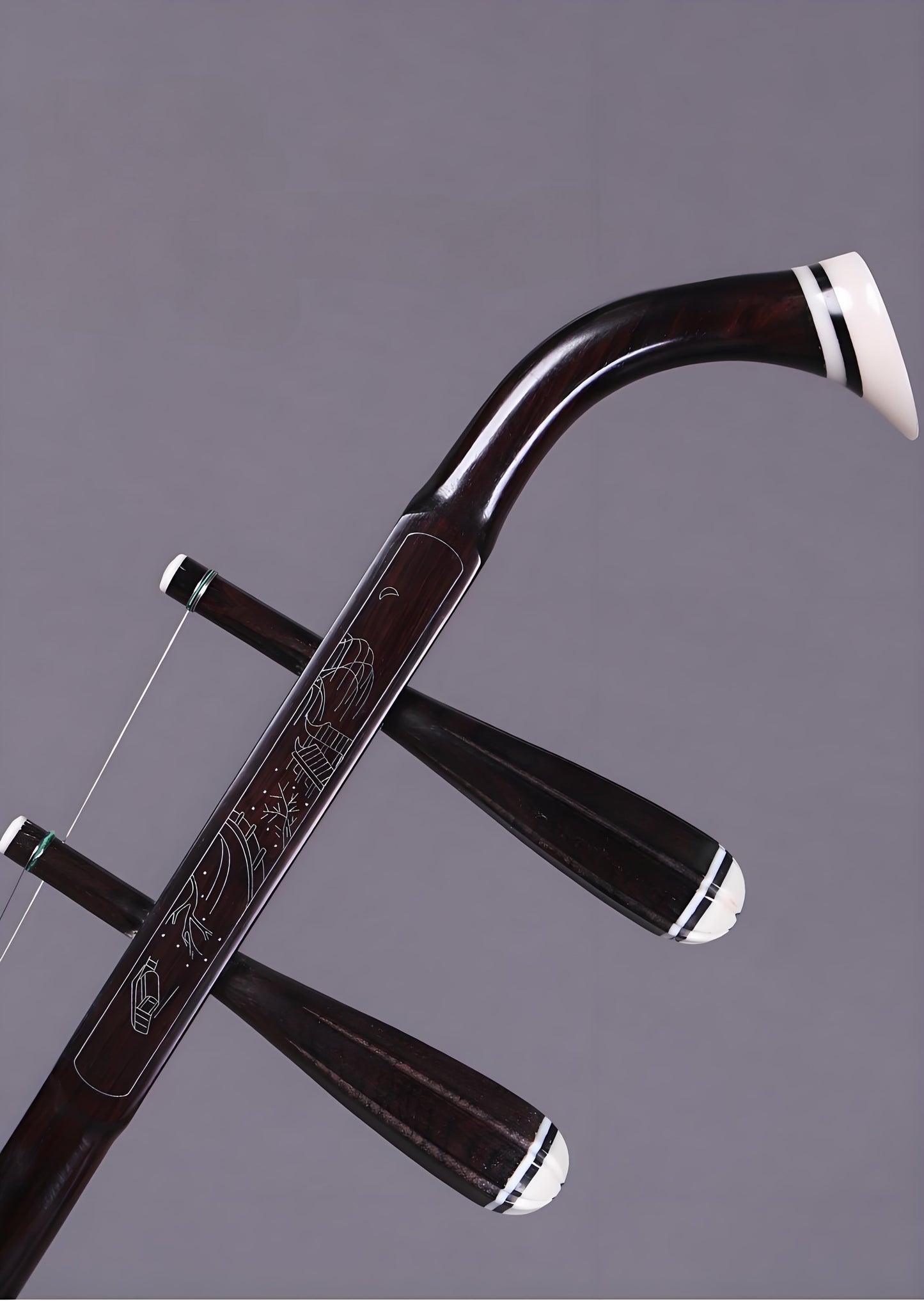 Wan Qixing(万其兴古月琴坊) Ebony Wood(黑檀) Erhu H205 – Professional Chinese Fiddle for Beginners & Intermediate Players
