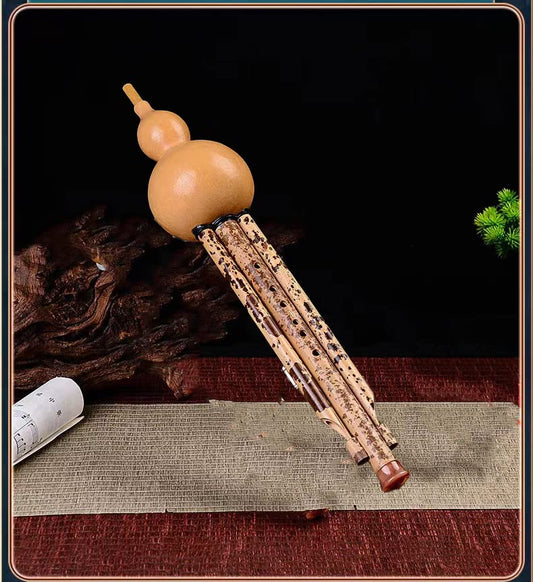 LANDTOM Mottled Bamboo Professional Hulusi for Beginners，Advanced Performers