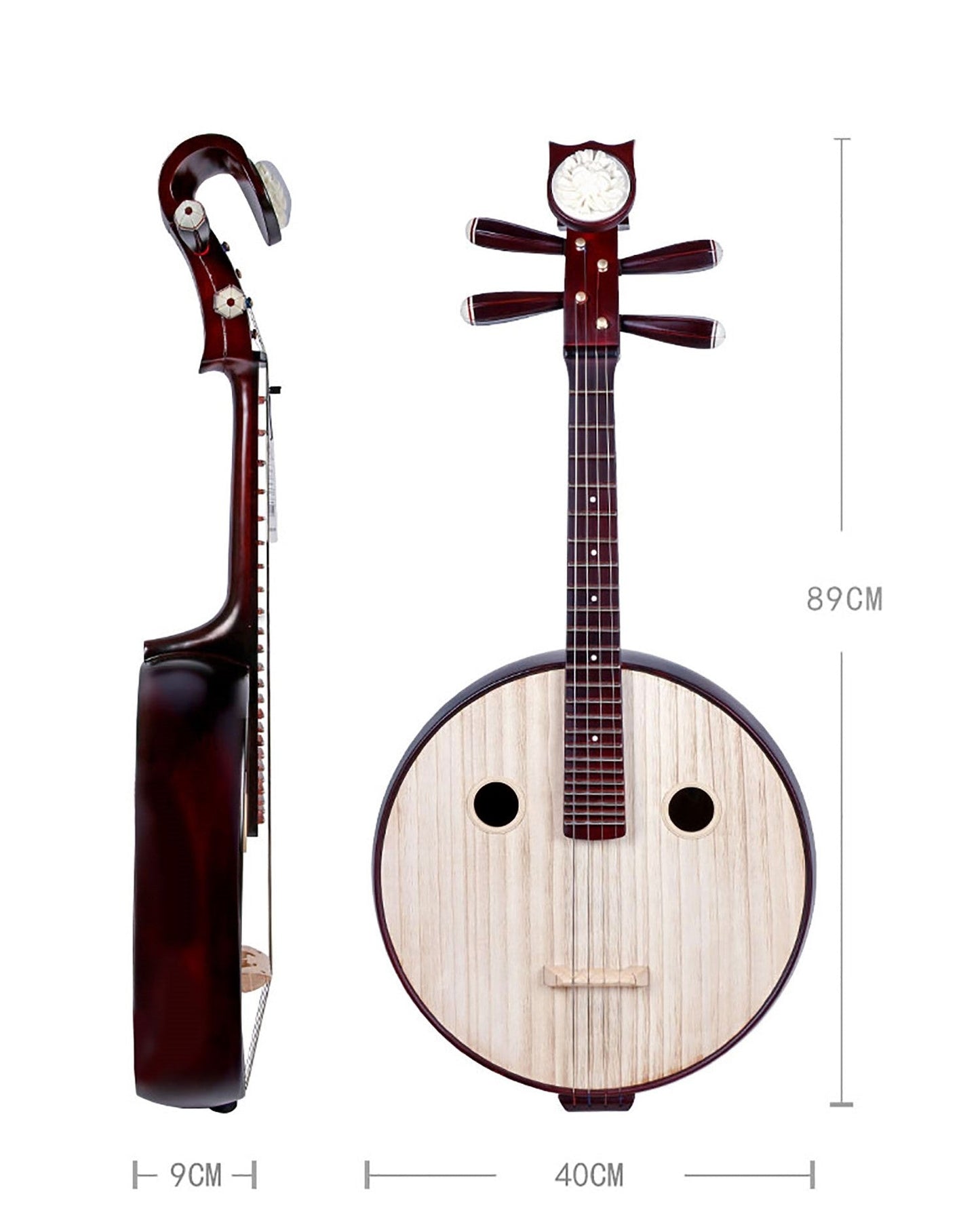 Yuehai Zhongruan 511 – Select Paulownia Top, Handmade Beginner Zhongruan, Transparent Bright Tone