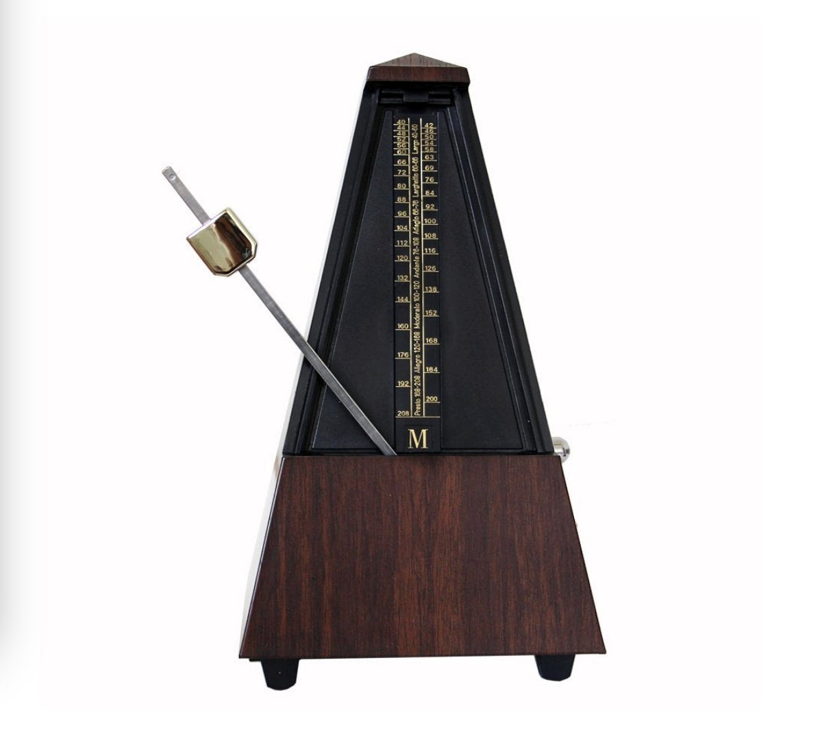FRIEND® Mechanical Metronome Audible Click & Bell Ring Pyramid Style for Guitar/Bass/Piano/Violin