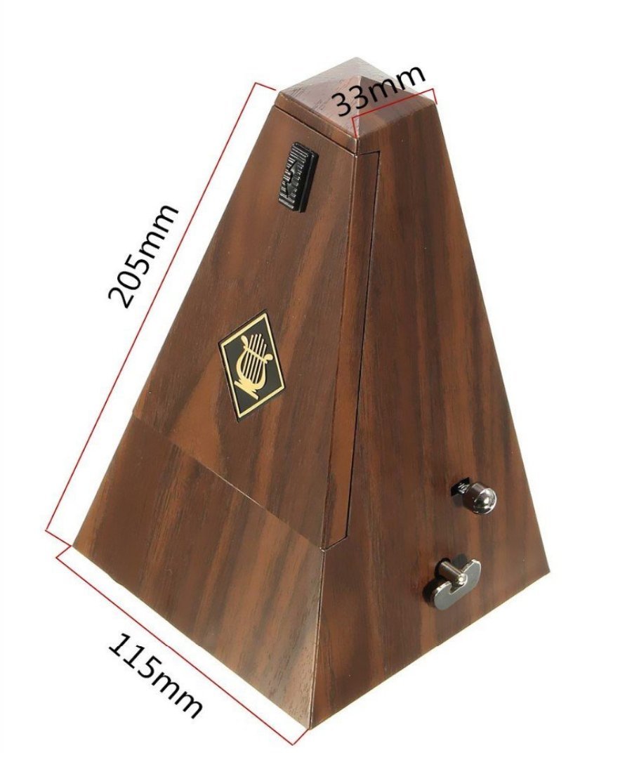 FRIEND® Mechanical Metronome Audible Click & Bell Ring Pyramid Style for Guitar/Bass/Piano/Violin