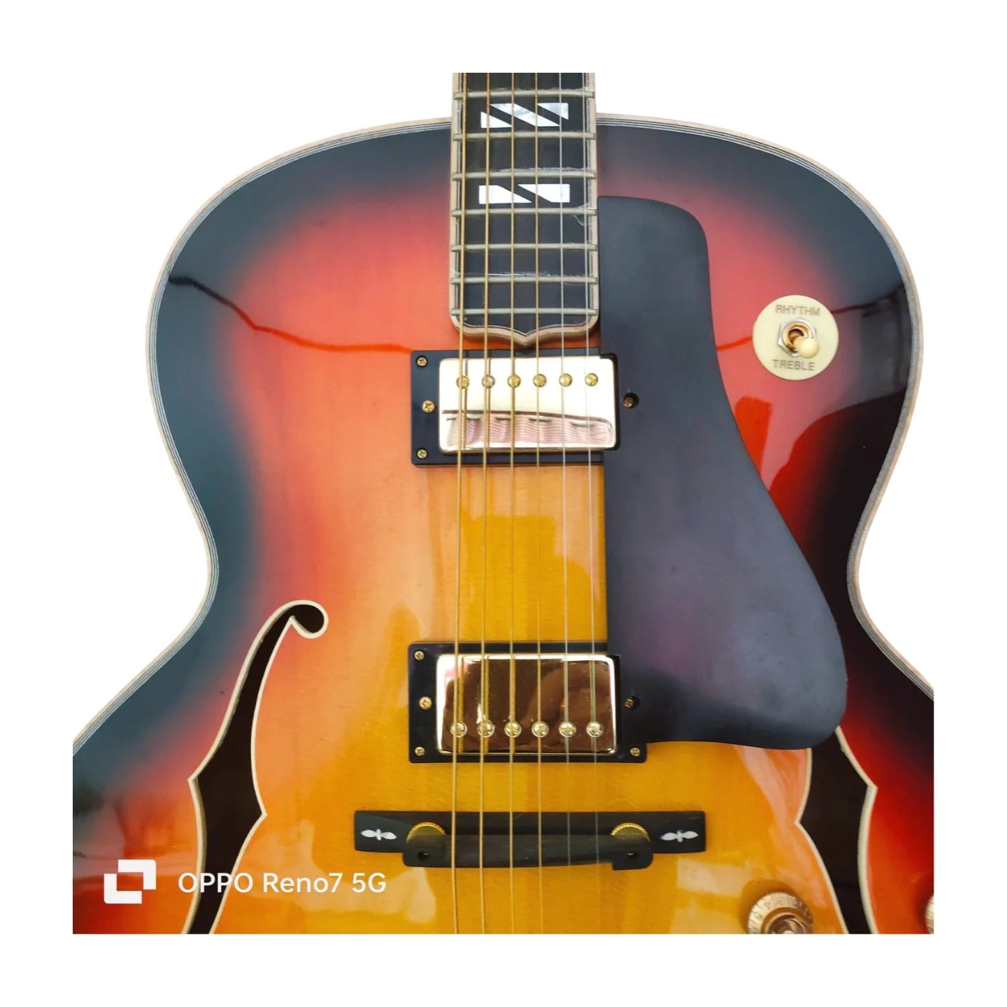 LANDTOM Customizable Acoustic Hollow Guitar Handcrafted Solid Maple Wood Jazz Guitar Instruments Musical