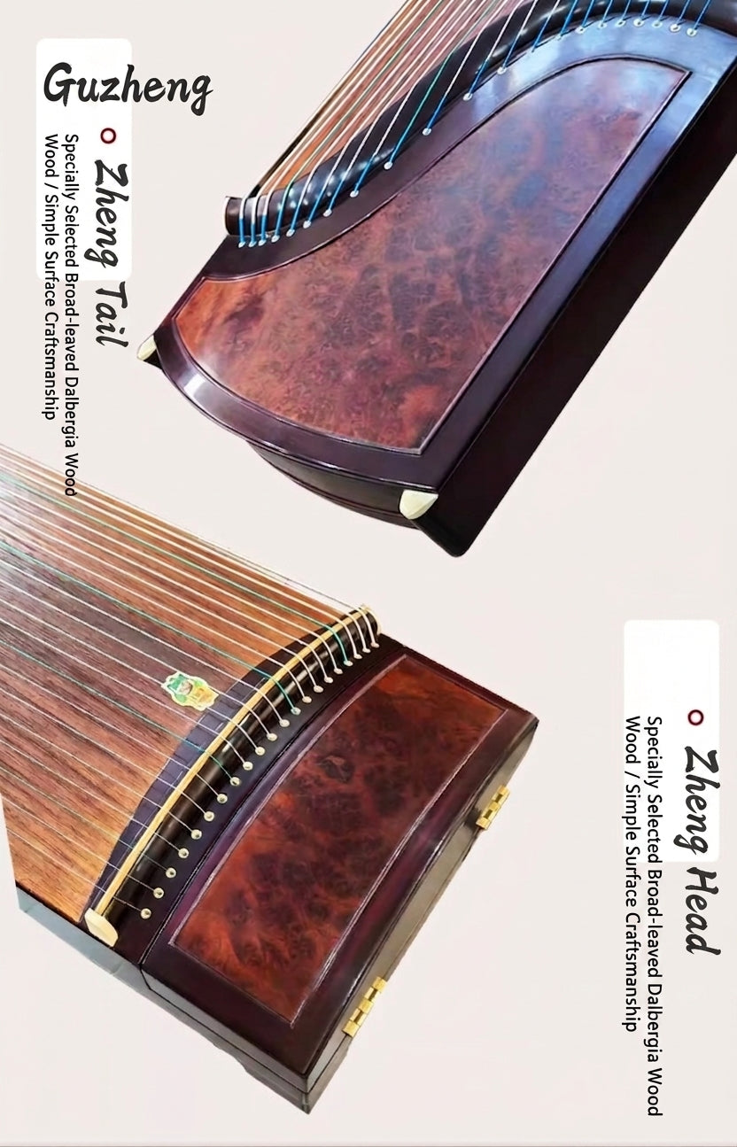 Dunhuang Professional Performance Level Shadow and Scent Limited Edition Selected Big-Leaf Dalbergia Wood Collectible Guzheng 698O-A 敦煌牌暗香疏影 21-String Chinese Zither Instrument