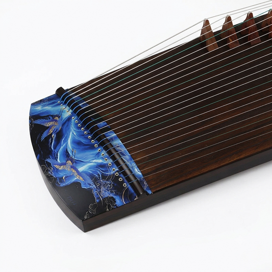 LANDTOM 125cm/49.2” Professional Dalbergia Wood Small Travel Guzheng Chinese Zither For Performance Grade