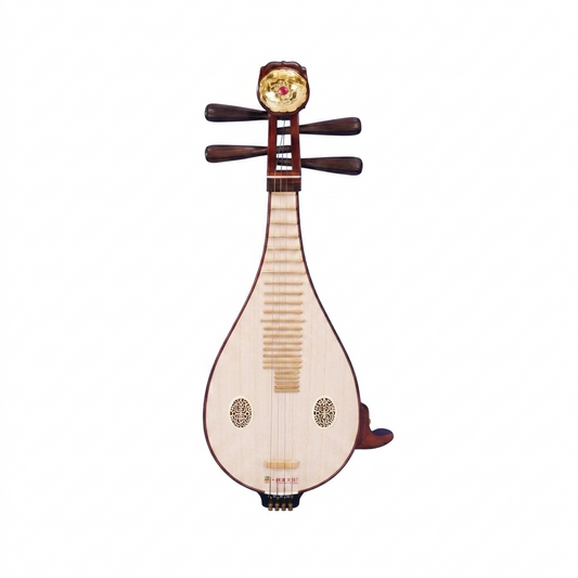 Dunhuang敦煌 LM24651J "Die Hua Liu Jin" Professional Liuqin Official Palace Museum Collaboration, Paulownia Soundboard, Figured Dalbergia Rosewood Body, Aged Rosewood Tuning Pegs with Fine Tuners, 4-String Chinese Mandolin