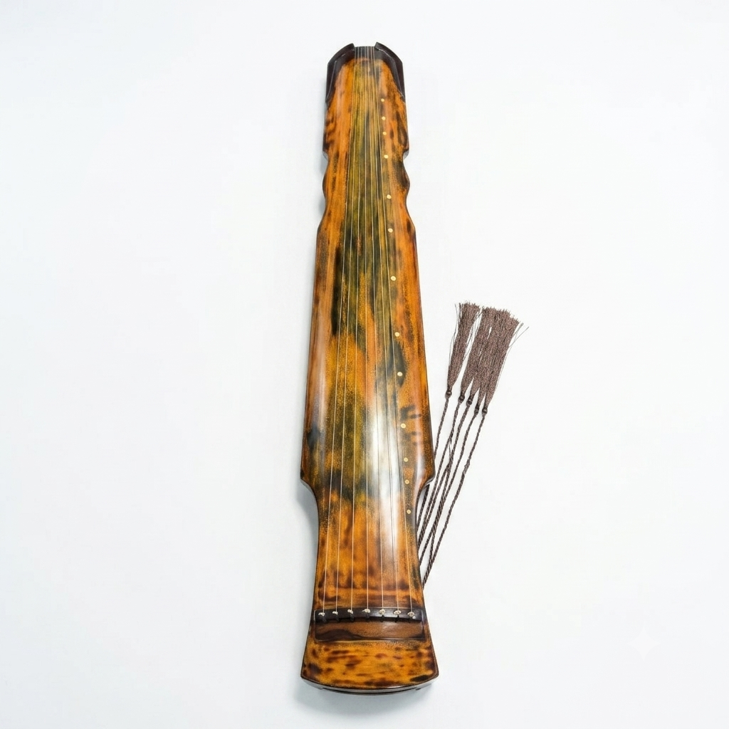 LANDTOM High-Level/Concert level pure handmade Fuxi style 100+ years Fir(杉木）Guqin/Chinese zither by famous master