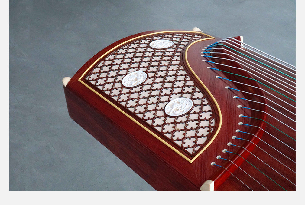 Dunhuang Entry Level Night Rain on a Plantain Window Carved Guzheng 694KK 敦煌牌蕉窗夜雨 for Begginers