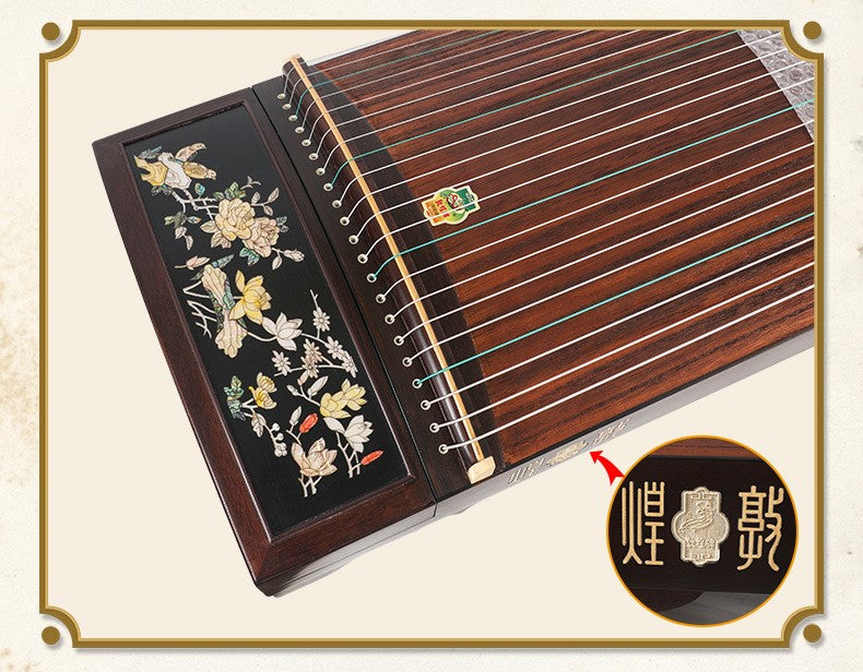 Dunhuang Professional Performance Level Master Limited Series Black Walnut Guzheng HC2KK/QLC 敦煌牌繁花似锦 for Professionals
