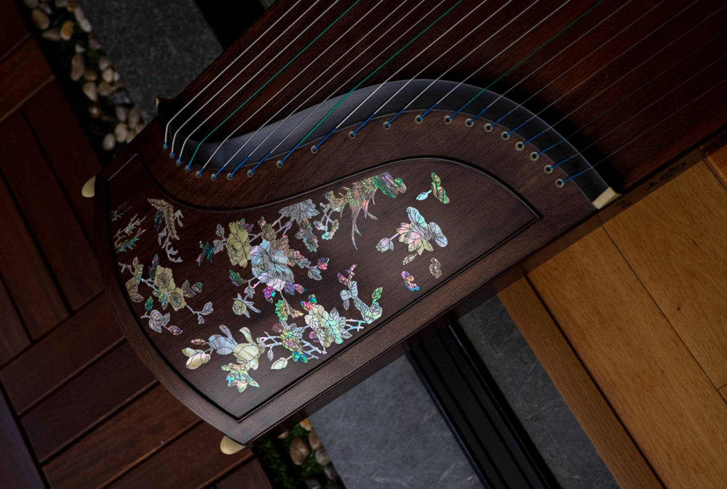 Dunhuang Professional Performance Level Master Limited Series Black Walnut Guzheng HC2KK/QLC 敦煌牌繁花似锦 for Professionals