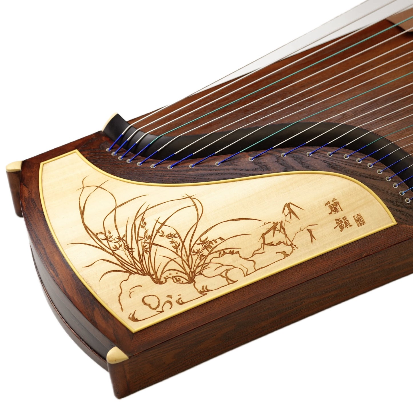 Dunhuang Entry Level Lan Yun You Meng – Orchid's Dreamy Rhyme Select-Grade Manchurian Ash Guzheng 689E-NJ 敦煌牌兰韵幽梦 for Begginers