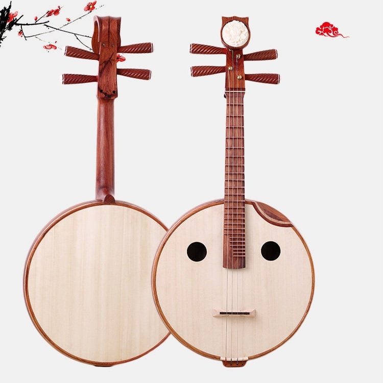LANDTOM Selected Burmese Rosewood (Dalbergia oliveri) Zhongruan Professional Performance Grade with Paulownia Soundboard, Cutaway Body, Peony Headstock