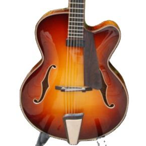 LANDTOM Handmade Acoustic Jazz Guitar Solid Wood Body with Ebony Fingerboard Maple Top Spruce Customizable Electric Features