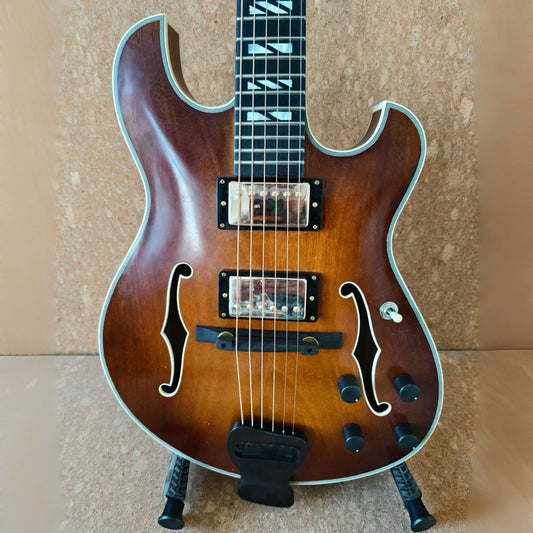 LANDTOM Customizable Handmade Archtop Languedoc Style Jazz Guitar-Luthier Guitar Carved Mahogany Body Ebony Fingerboard Professional Electric Guitar