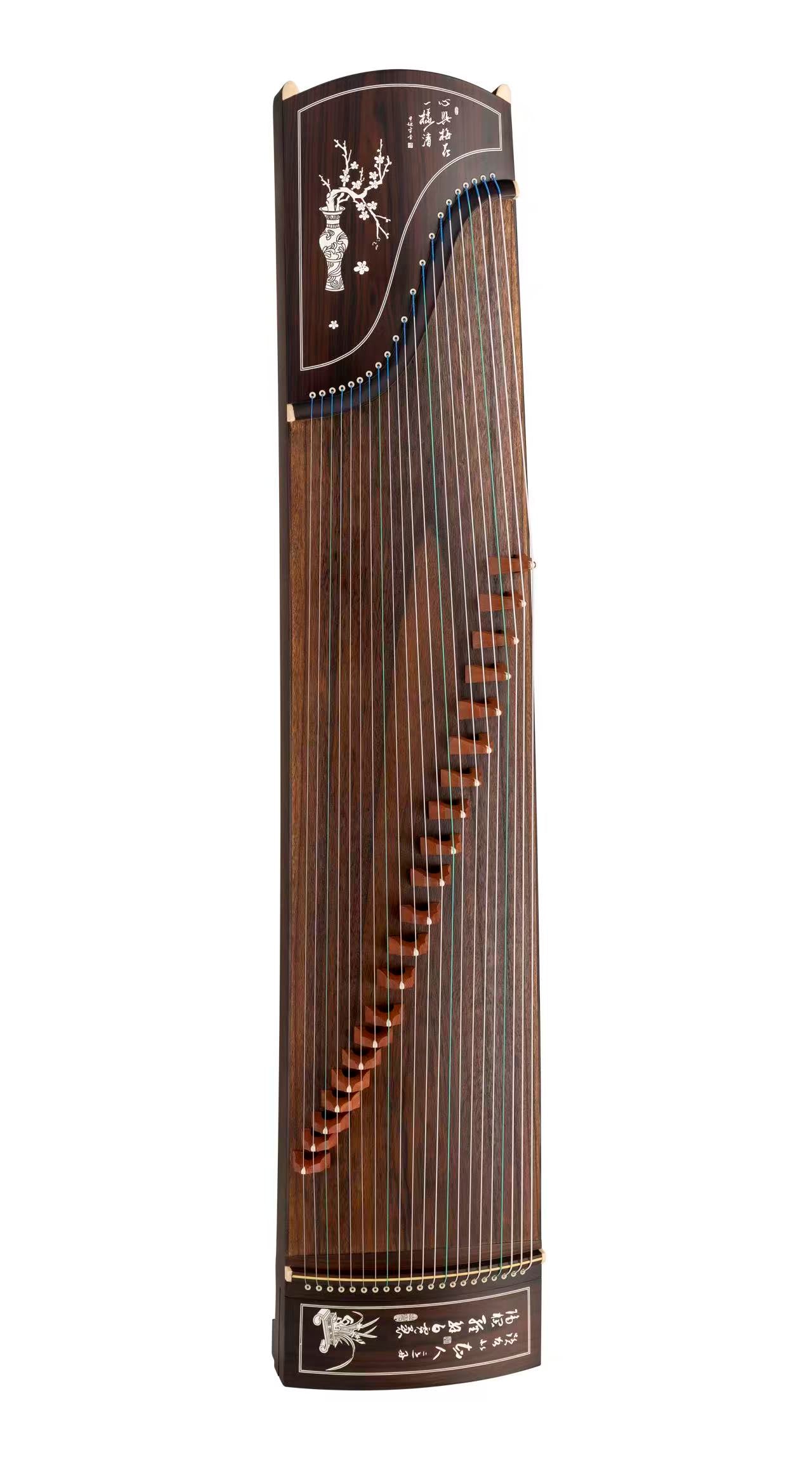 LANDTOM Professional Paulownia Guzheng (163cm) for Adults/beginner (Three Variations of Plum Blossom)