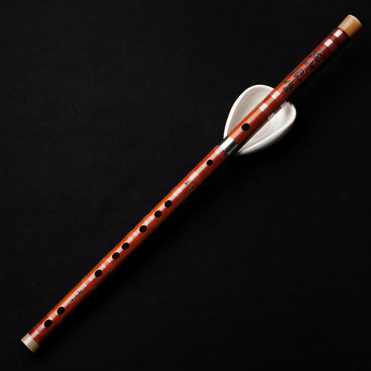LANDTOM Selected Dong Xuehua Handcrafted Professional Bamboo Dizi Flute Aged Bitter Bamboo Chinese Performance Flute Collectible Musical Instrument GFDEC Key
