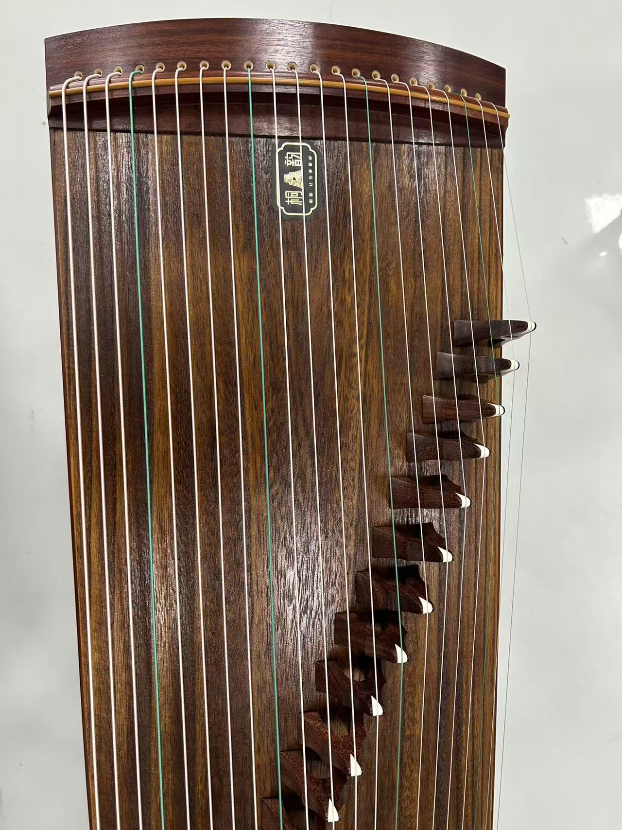 LANDTOM 80cm/31.5in Small Guzheng Portable Performance Guzheng with Rosewood Body, Hollow-Carved Construction, Pyrography Artwork & Dalbergia Rosewood Bridges, Compact Chinese Zither Mini Guzheng