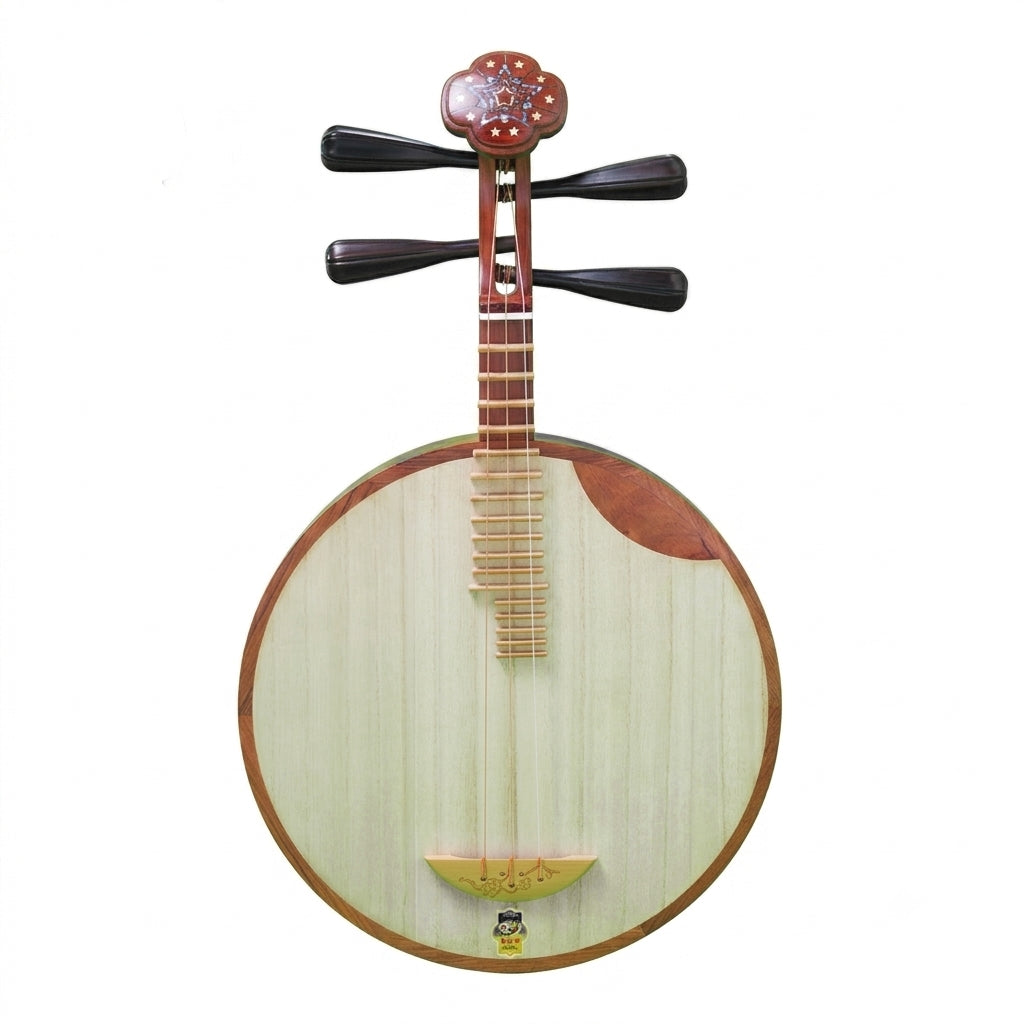 Dunhuang敦煌 24656LC "Starlit" Professional Rosewood Yueqin, Paulownia Soundboard, Ebony Tuning Pegs, Folk & Peking Opera Chinese Moon Guitar