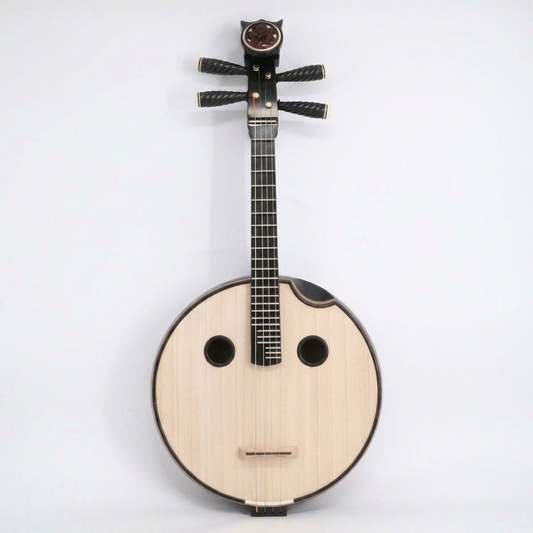 LANDTOM African Blackwood (Dalbergia melanoxylon) Zhongruan Professional Performance Grade with Grade-A Paulownia Soundboard, Round Sound Holes