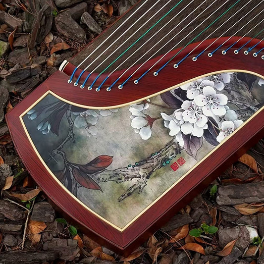 LANDTOM Dragon and Phoenix  Rosewood with Pear Flower Picture Guzheng (163cm) for Adults/Children/Senior/Intermediate/Beginner（N0.TS 613）