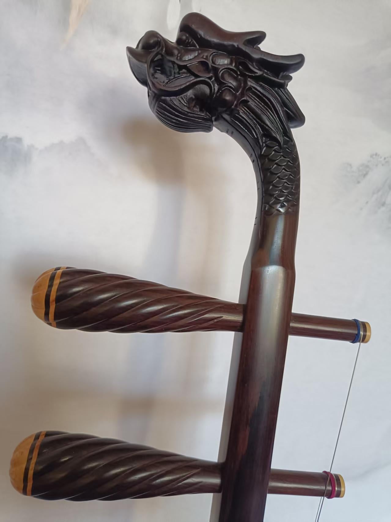LANDTOM Premium Aged Rosewood Dragon Head Erhu Professional Chinese Two-String Violin Performance Grade Collectible Instrument Custom Available
