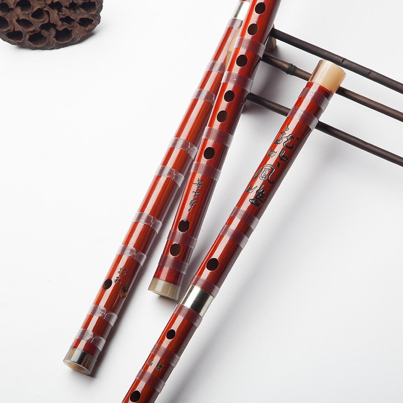 LANDTOM Selected Dong Xuehua Handcrafted Professional Bamboo Dizi Flute Aged Bitter Bamboo Chinese Performance Flute Collectible Musical Instrument GFDEC Key