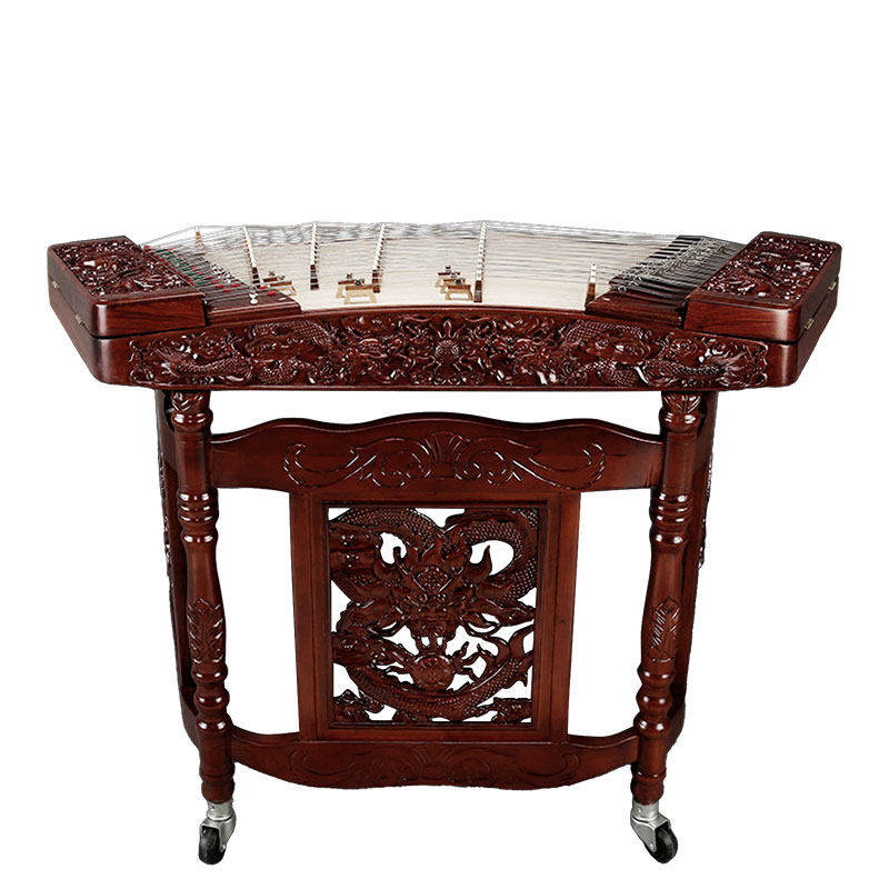 Yuehai（乐海) Brand Red Wamara 402 Yangqin 623F-A with Dragon Relief Carving For Professional Grade / Examination & Performance Use