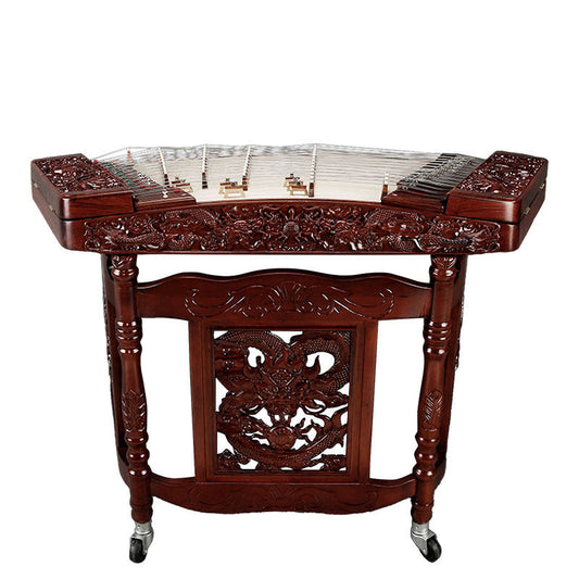 Yuehai（乐海) Brand Red Wamara 402 Yangqin 623F-A with Dragon Relief Carving For Professional Grade / Examination & Performance Use