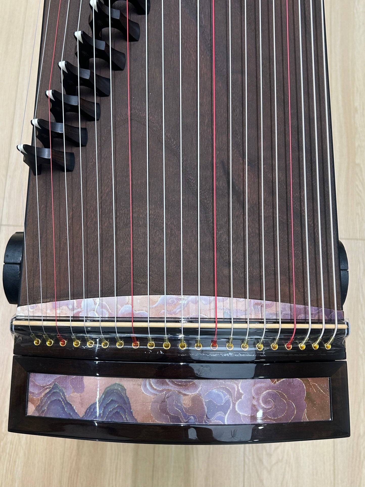 Zhuque朱雀 135cm/53.1inch Cloud Voyage Professional Portable Guzheng with Premium Lankao Paulownia Soundboard, Chenguibao Wood, Ebony Bridges & One-Piece Hollow-Carved Construction Small Guzheng