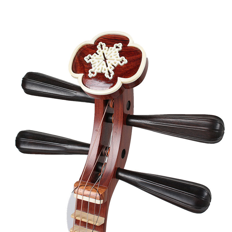 Dunhuang敦煌 656 Professional Rosewood Yueqin, Paulownia Soundboard, Ebony Tuning Pegs, Xuemei Headstock, Folk & Peking Opera Chinese Moon Guitar