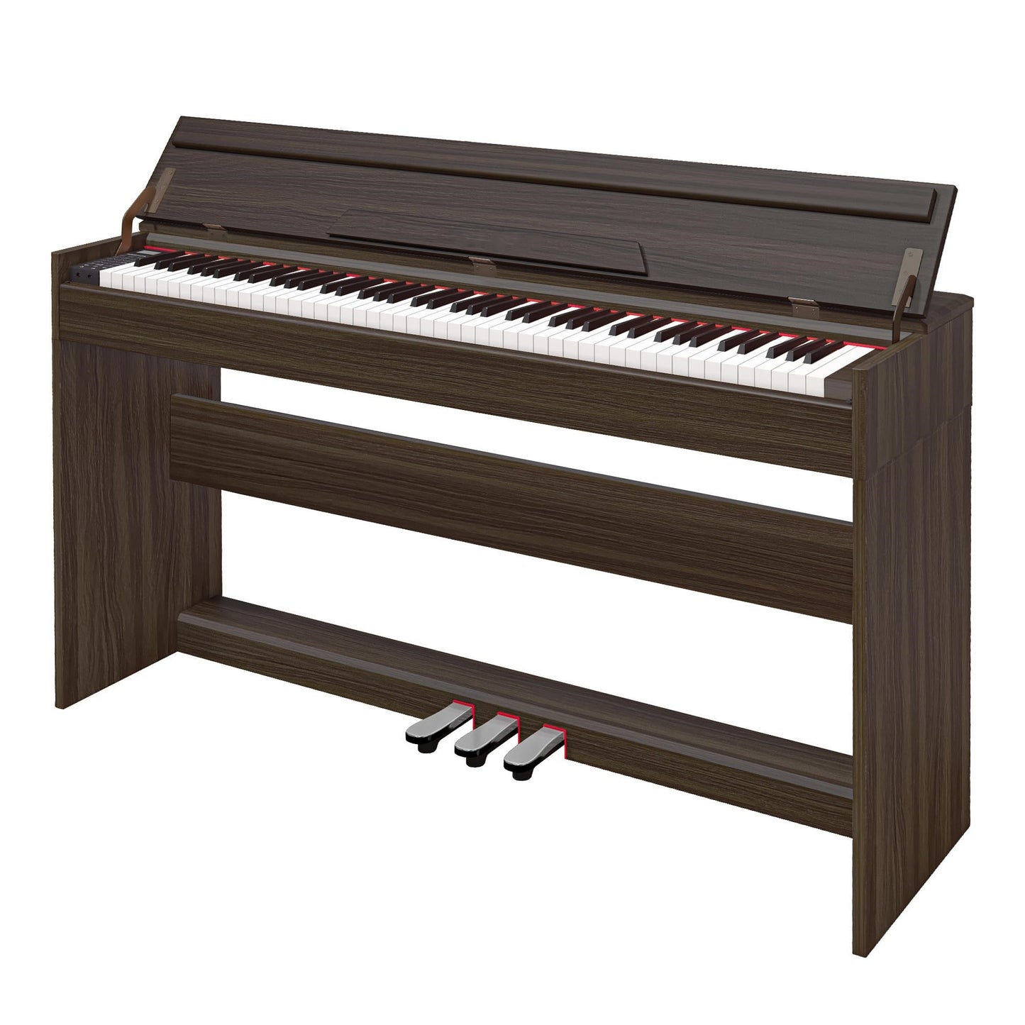 LANDTOM Digital Piano 88 Key Full Size Keyboard for Beginners, White | Home Upright Electric Pianos, Sensitive Touch, Wooden Electronic Piano with Triple Pedals, Supports USB-MIDI Connect