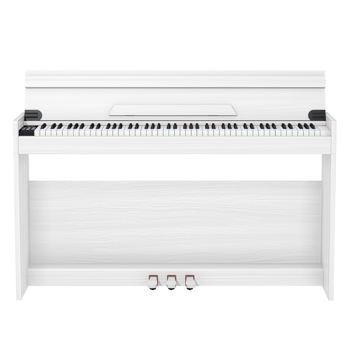 LANDTOM BL-C01 88 Keys Fully Weighted Digital Piano Keyboard, White | Hammer Action Upright Electric Piano for Beginner Professional with Semi-Automatic Soft-Close Fallboard, 3 Pedals