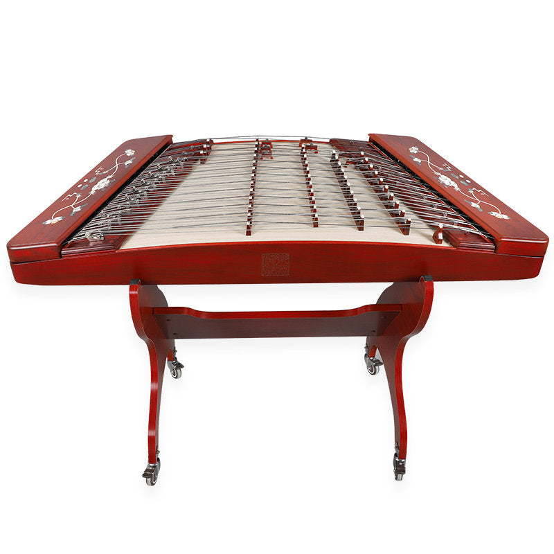 LANDTOM Professional Yuehai Brand Grade-A African Padauk 402 Shell-Carved Lotus Yangqin 622L-A For Learning And Daily Practice, Performance