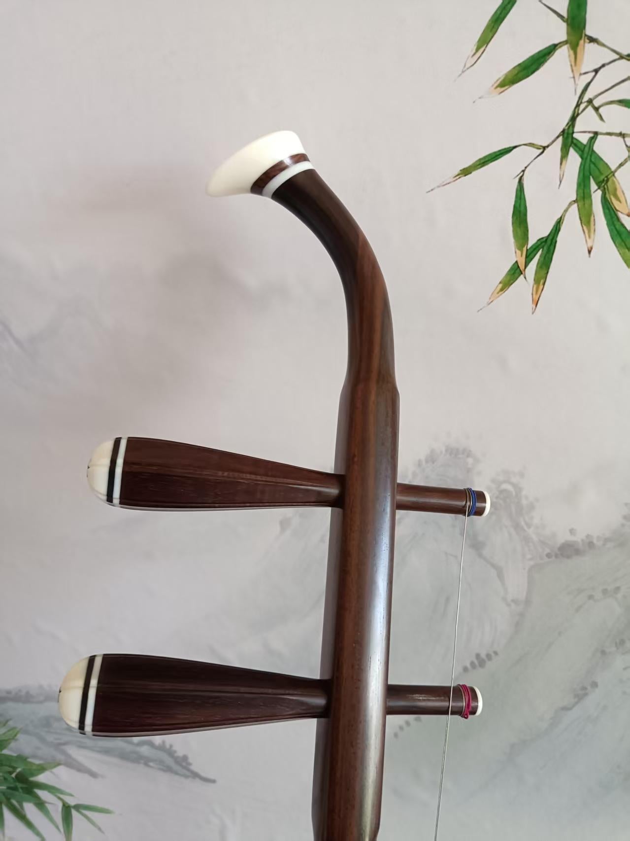 LANDTOM Professional Aged Rosewood Erhu Handmade Chinese Two-String Violin Performance Grade Musical Instrument