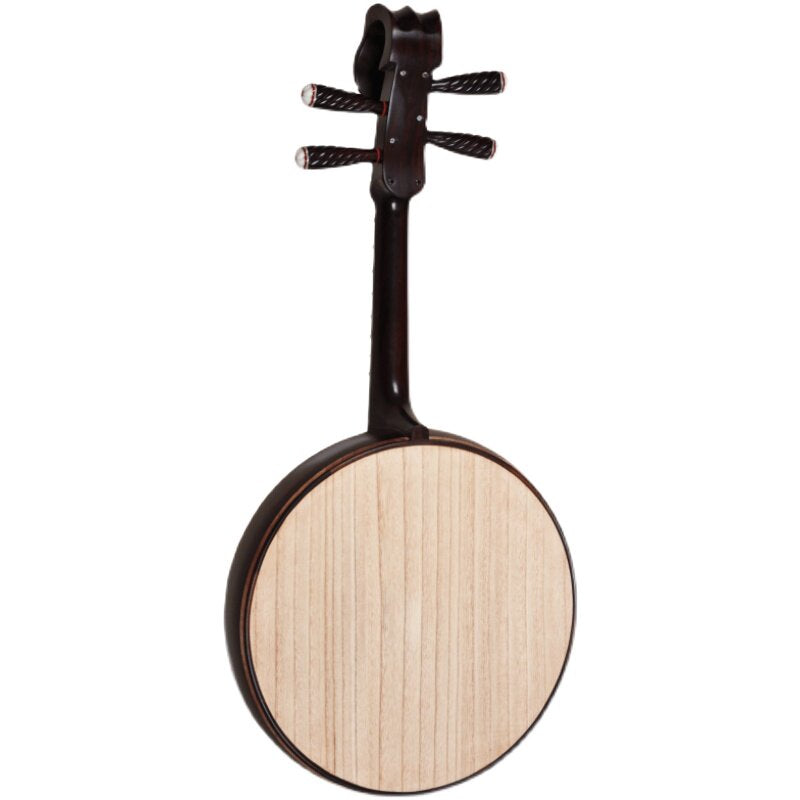 LANDTOM East Indian Rosewood (Dalbergia latifolia) Zhongruan Professional Performance & Collector's Grade with Grade-A Paulownia Soundboard, Rounded Body & Round Sound Holes