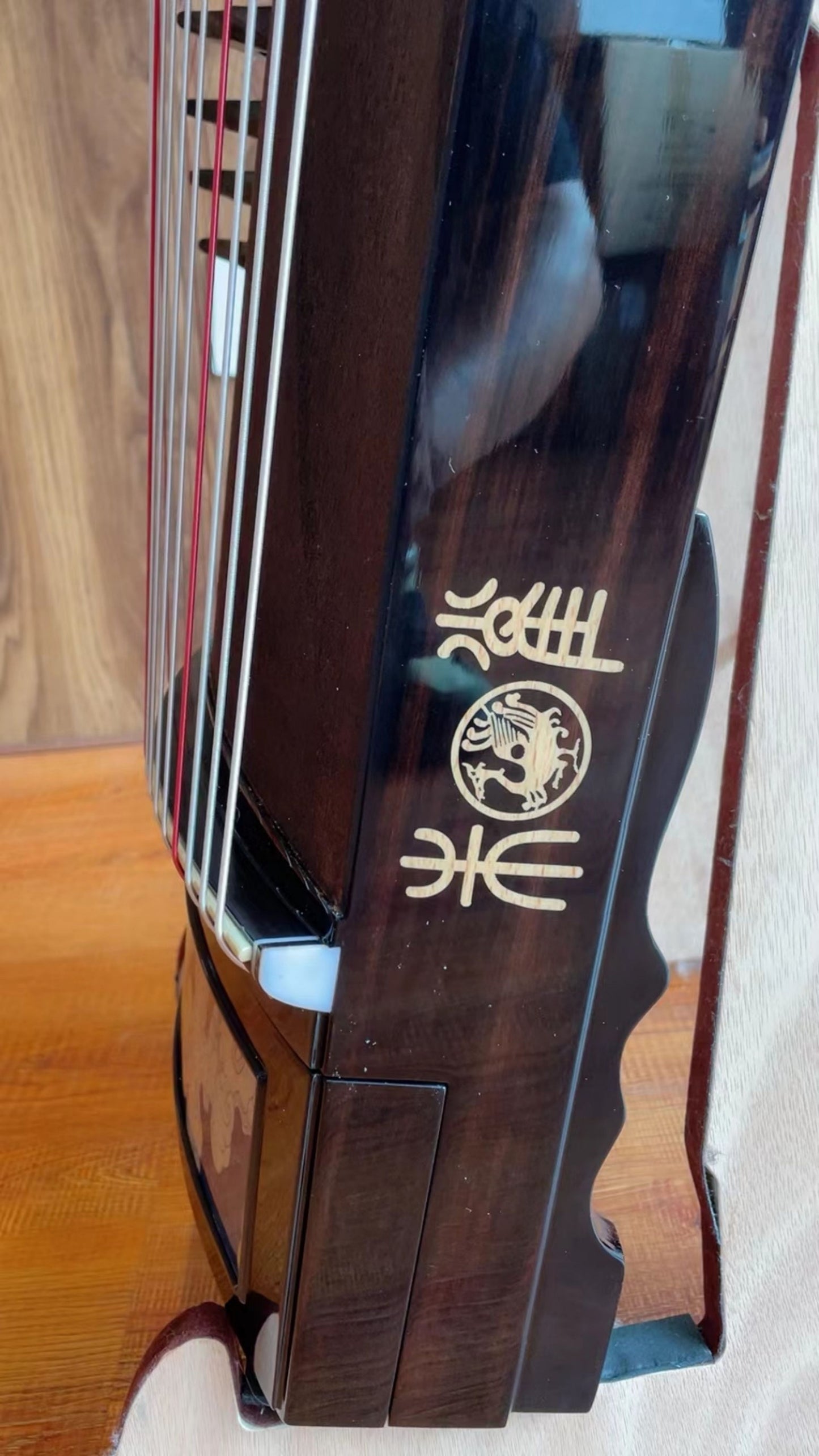 Zhuque朱雀 Series 6 Celestial Flight Professional Guzheng with Premium Lankao Paulownia Soundboard, African Rosewood Trim, Ebony Bridges & One-Piece Hollow-Carved Construction