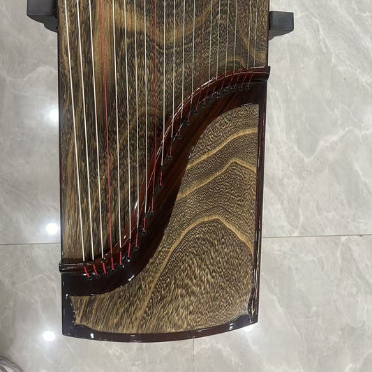 Longyin龙音 Deep Waters Serenity(静水流深) Professional 163 cm/64.2in Guzheng with Selected Rosewood Body, Grade-A Lankao Paulownia Soundboard, Semi-Carved High-Gloss Design, 21-String Chinese Zither
