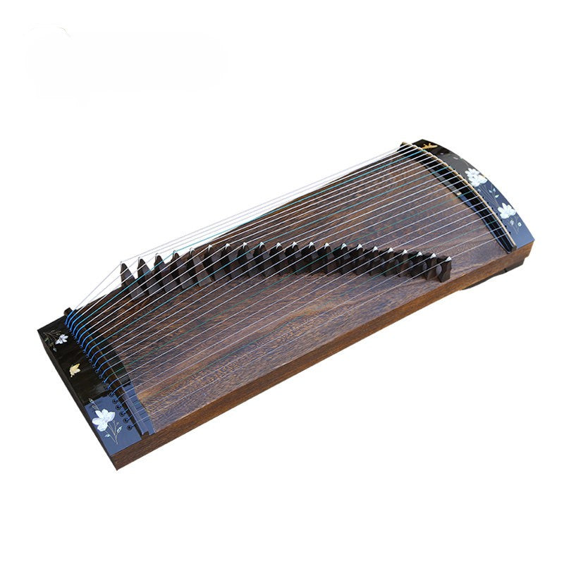 LANDTOM 88cm/34.6in "Jade Whisper" Portable Guzheng, Professional Thick-Carved Mini Guzheng 厚挖筝, Grade A Lankao Paulownia Soundboard, Ebony Trim, Mother-of-Pearl Inlay Small Guzheng