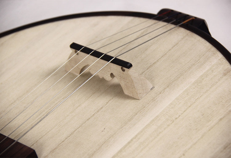 LANDTOM East Indian Rosewood (Dalbergia latifolia) Zhongruan Professional Performance & Collector's Grade with Grade-A Paulownia Soundboard, Rounded Body & Round Sound Holes