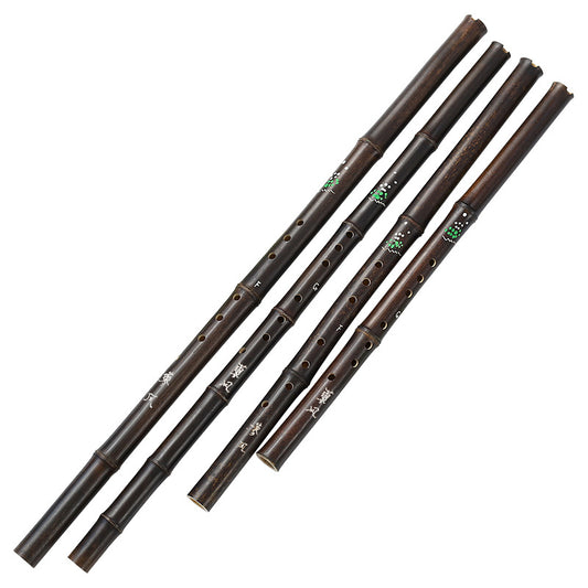 LANDTOM Purple Bamboo Xiao Flute 8 Hole Chinese Vertical Bamboo Flute G/F Key Beginner Professional Musical Instrument with Accessories
