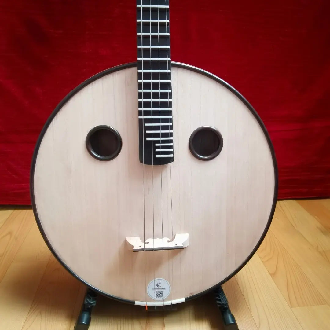 LANDTOM African Blackwood (Dalbergia melanoxylon) Zhongruan Professional Performance Grade with Grade-A Paulownia Soundboard, Round Sound Holes