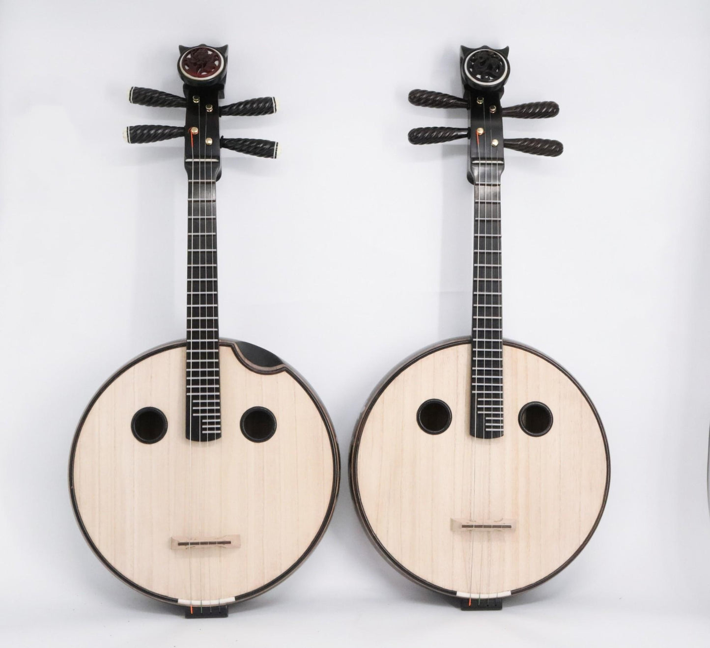 LANDTOM African Blackwood (Dalbergia melanoxylon) Zhongruan Professional Performance Grade with Grade-A Paulownia Soundboard, Round Sound Holes