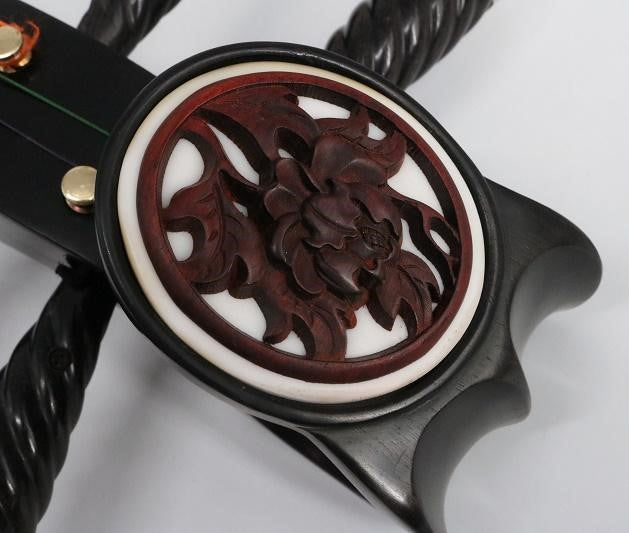 LANDTOM African Blackwood (Dalbergia melanoxylon) Zhongruan Professional Performance Grade with Grade-A Paulownia Soundboard, Round Sound Holes
