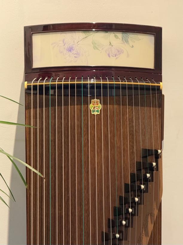 Dunhuang敦煌 698 Tranquil Grace Limited Edition Professional Guzheng with Selected Broadleaf Rosewood (Dalbergia latifolia), Silk Painting Artwork & Performance Grade