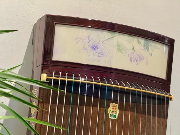 Dunhuang敦煌 698 Tranquil Grace Limited Edition Professional Guzheng with Selected Broadleaf Rosewood (Dalbergia latifolia), Silk Painting Artwork & Performance Grade