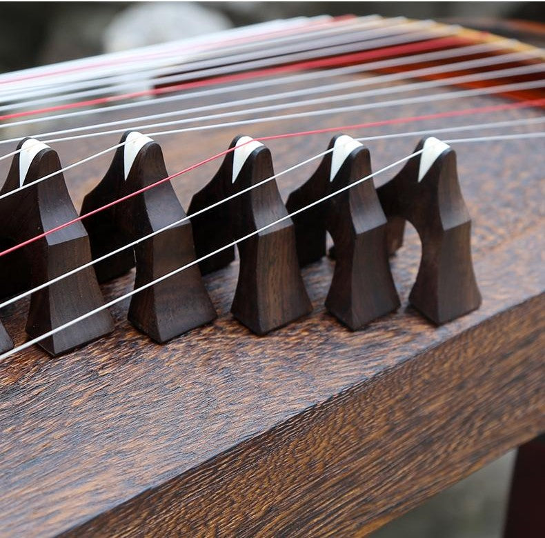 LANDTOM 100cm/39.4in "Magnolia Whisper" Portable Guzheng, Professional One-Piece Carved Mini Guzheng 整挖筝, Grade A Lankao Paulownia Soundboard, Rosewood Trim, Mother-of-Pearl Inlay Small Guzheng