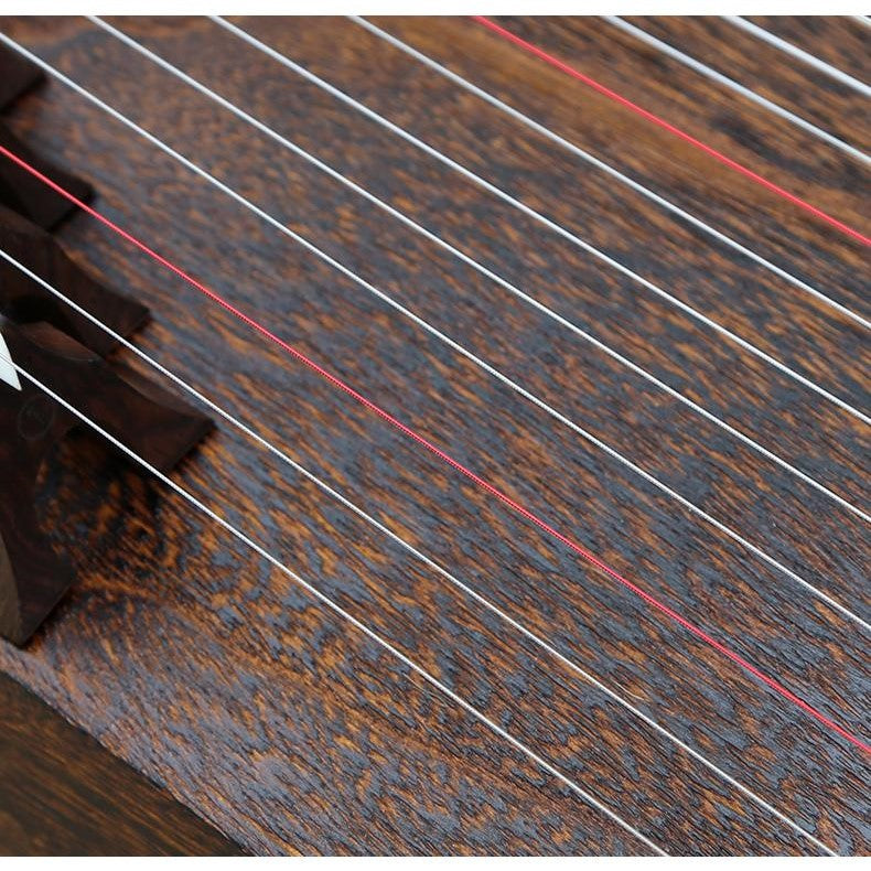 LANDTOM 100cm/39.4in "Magnolia Whisper" Portable Guzheng, Professional One-Piece Carved Mini Guzheng 整挖筝, Grade A Lankao Paulownia Soundboard, Rosewood Trim, Mother-of-Pearl Inlay Small Guzheng