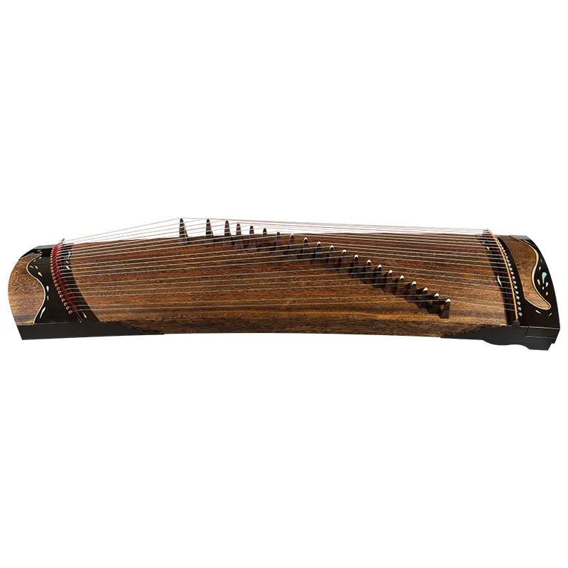 LANDTOM 130cm/51.2in "Kindred Strings" Portable Guzheng, Professional One-Piece Carved Mini Guzheng 整挖筝, Grade A Lankao Paulownia Soundboard, Ebony Trim Small Guzheng