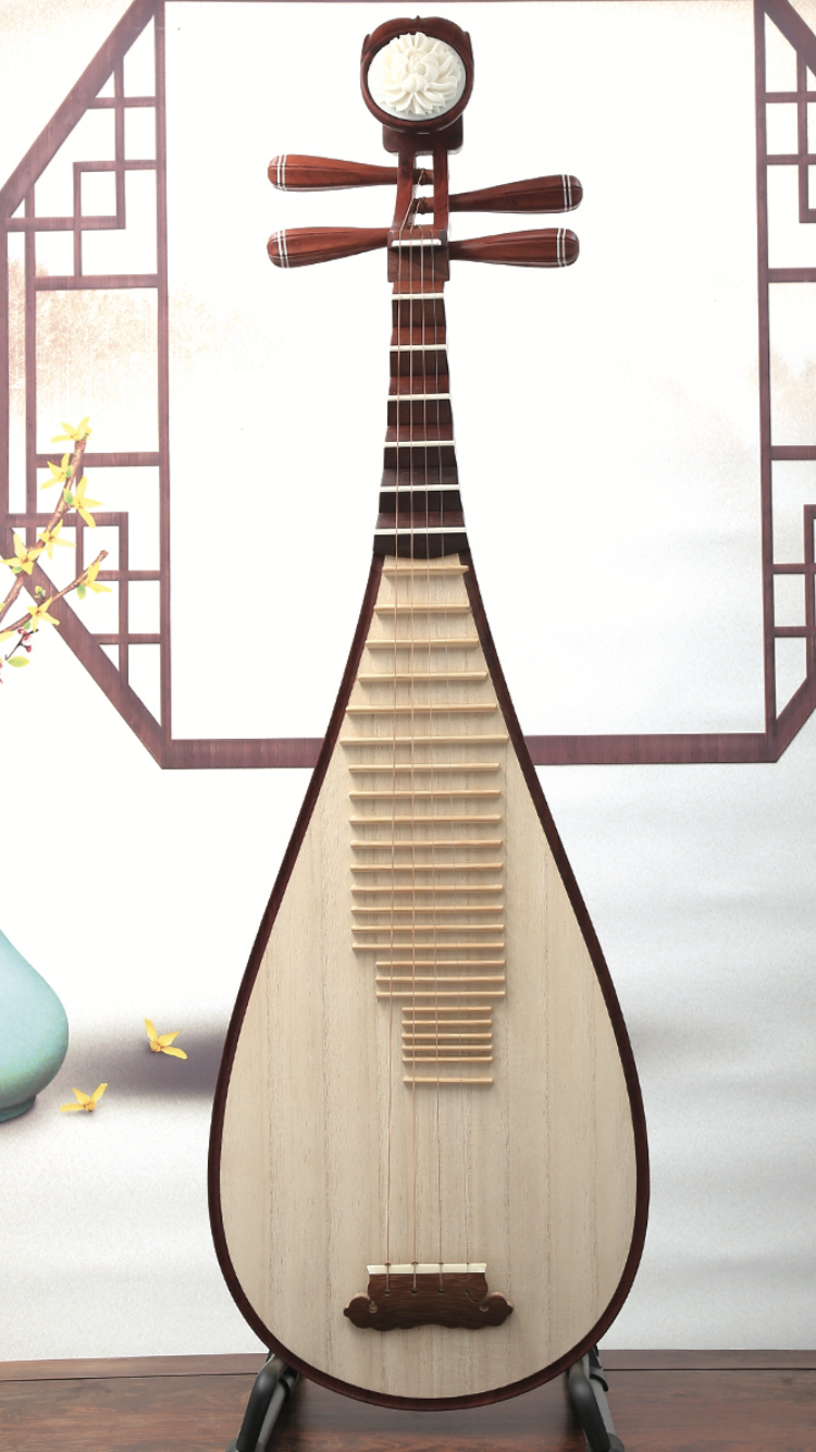 LANDTOM Top-grade Rosewood/African Redwood Chinese Lute Traditional National Stringed Instrument PiPa made by famous pipa masters Tianjianzhuang